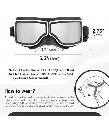 Petleso Adjustable UV Protective Dog Glasses for Large Dogs - Cool Motorcycle Style Sunglasses for Medium/Large Breeds - Buy Online on GoSupps.com