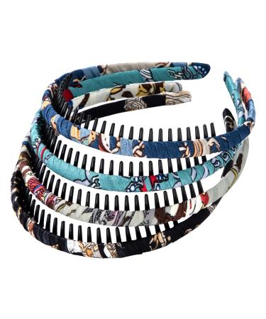 Hairy Headband with Teeth - Anti-Slip Plastic Hair Bands for Women & Girls | 4-Piece Satin Hair Accessories | Shop Internationally - Buy Online on GoSupps.com