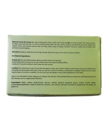 Natouch Anti-Aging Body Soap with Peppermint & Tea Tree - Cleansing & Deodorizing Bar for Nonenal Body Odor - Buy Online on GoSupps.com