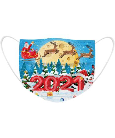 ZQP BEUU 40PCS Adult 2021 Happy New Year Disposable_Macks 3Layer Non-Woven Elastic Ear Loop Stylish Breathable Dustproof Disposable Face_Mack for Women Men Outdoor Indoor Sports Party - Buy Online on GoSupps.com