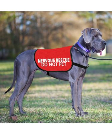 Nervous Rescue Dog Jacket Vest Nervous Rescue Do Not Pet Dog Vest Dog Walking Slogan Warning Vest (Nervous Pet M) - Buy Online on GoSupps.com