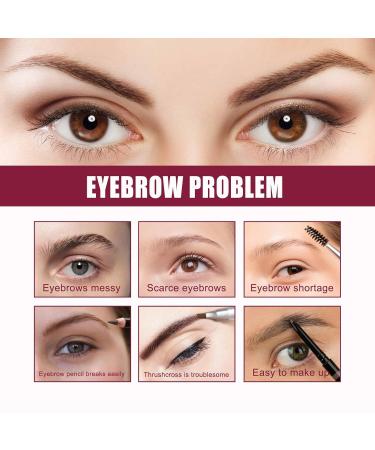 4D Laminated Eyebrow Cream & Brush Kit | Multi-Function Home Grooming for Perfect Eyebrows - Dark Brown - Buy Online on GoSupps.com