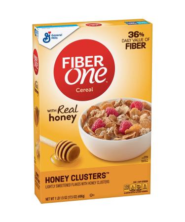 General Mills Fiber One Cereal Honey Clusters 17.5 oz (496 g)