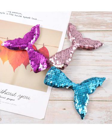 Frcolor 6PCS Mermaid Sequins Hair Clips | Cute Glitter Bobby Pins for Little Girls - International Shipping Available - Buy Online on GoSupps.com
