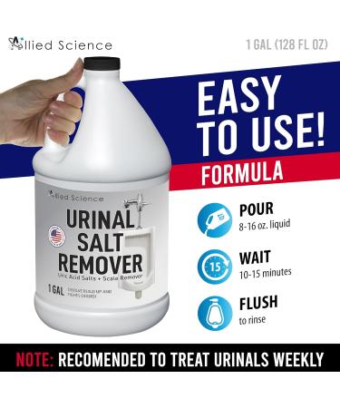 Urinal Salt Remover - Effective Uric Acid Scale Remover & Odor Eliminator - 1 Gallon (128 fl oz) - Ideal for International Shipping - Buy Online on GoSupps.com