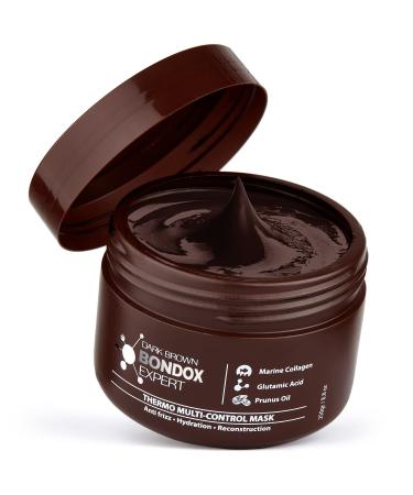 Dark Brown Color BONDOX HAIR 8.8 oz - Color Depositing Mask - Dark Brown - Marine Collagen and Almond Oil - Formaldehyde-Free - Repairs the Hair Elasticity & Flexibility  Softens  Moisturizers