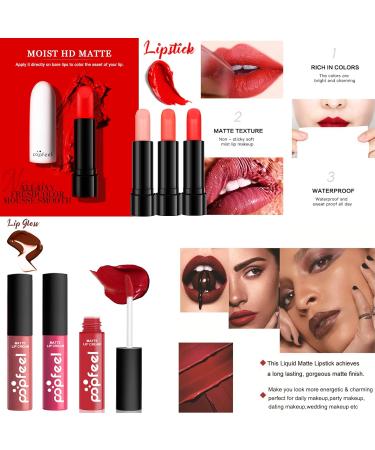 Professional Make-Up Set | Mknzome 14PC Makeup Kit with Bag | Eyeshadow Lip Gloss & Cosmetics | Perfect Christmas Gift for Girls & Women - Buy Online on GoSupps.com