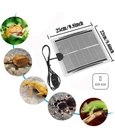 niCWhite Reptile Heat Mat 15W Heating Pad Under Tank Terrarium Heated Pads Vivarium Reptile Warmer with Temperature Adjustment for Reptiles Lizards Turtles Snakes 8.6Inch x 9.8Inch - Buy Online on GoSupps.com