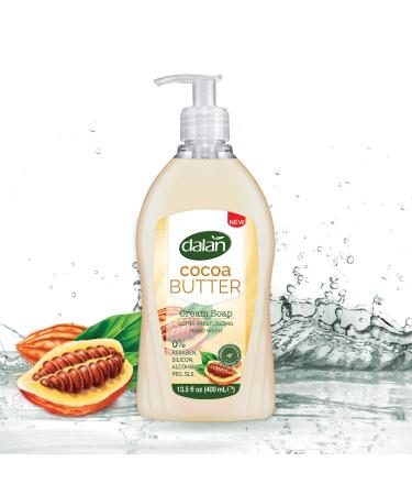 Dalan Cocoa Butter Cream Ultra Moisturizing Liquid Hand Soap for Dry and Fresh Hands Feeling Clean and Soft ((13.5 Fl Oz / 400 mL (Pack of 3)) 13.5 Fl Oz (Pack of 3) - Buy Online on GoSupps.com