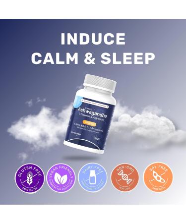 Dr. Klein's Ashwagandha 6000 mg 30:1 root extract 200mg per capsule 10% Withanolides. Sleep Aid Relaxation Stress Support with L-Theanine 200mg & Magnesium Bisglycinate 75mg Natural Cortisol Supplement. 30 Capsules. 30 count (Pack of 1) - Buy Online on GoSupps.com