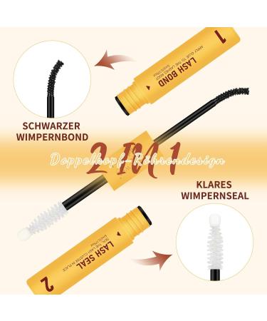 QUEWEL Waterproof Eyelash Glue | Strong Adhesive for Home Use | Improved Brush Head | 1 Pack (5ml) - Buy Online on GoSupps.com