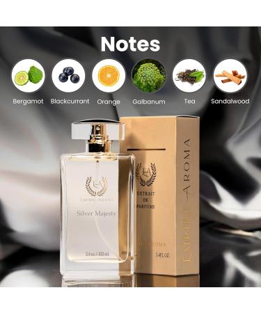 Silver Majesty Inspired by Creeds Silver-Mountain Water Cologne - Crisp Alpine Fragrance with Bergamot & Sandalwood for Men & Women - Fragrance Oil Blend for Day & Evening Wear 3.4 oz 100Ml - Buy Online on GoSupps.com