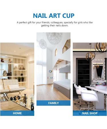 FRCOLOR 3 Pcs Nail Art Crystal Cup Glass Containers with Lids Glass Tumbler Clear Cups Glass Diamond Dappen Dish Crystal Dappen Dish Nail Dappen Dish Manicure White Crystal Vegetable Bowl 5.5x5.5cmx3pcs Bluex3pcs - Buy Online on GoSupps.com