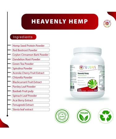 Shakra Health Heavenly Hemp Seed Plant Protein Powder - High Fiber & Superfoods for Colon and Blood Health - Buy Online on GoSupps.com