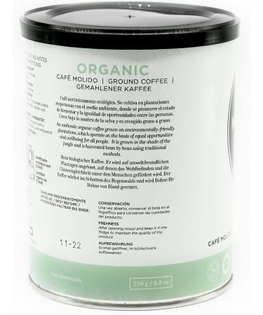  Marabans Coffee & Tea Marabans ground organic coffee 250 g jar 100% natural roasted coffee. - Buy Online on GoSupps.com
