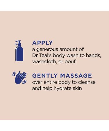Dr Teal's Body Wash 24 fl oz - Pack of 4 with Epsom Salt, Shea Butter & Almond Oil - Buy Online on GoSupps.com