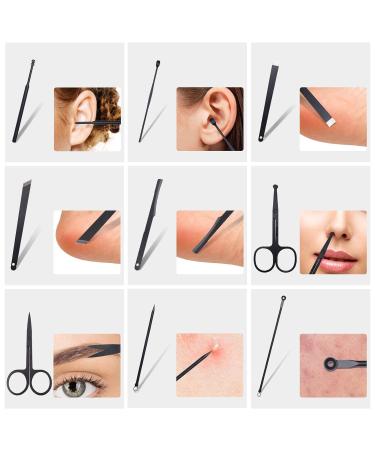 Professional 18-Piece Stainless Steel Manicure Pedicure Kit in Black Leather Case - Buy Online on GoSupps.com