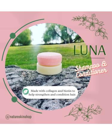 Luna Collagen & Biotin Shampoo and Conditioner Bar Set - Nourishing Hair Care for All Hair Types | Eco-Friendly & Sulfate-Free - Buy Online on GoSupps.com