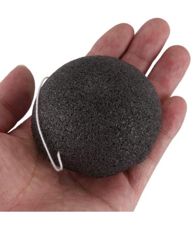 Pmandgk Konnyaku Jelly Fiber Wash Pad Cleaning Sponge Puff Exfoliator-black - Buy Online on GoSupps.com