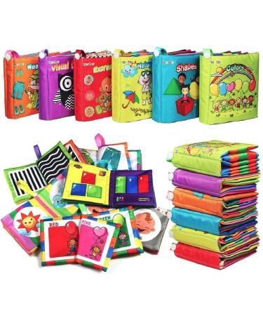teytoy My First Soft Book  6 PCS Nontoxic Fabric Baby Cloth Books Early Education Toys Activity Crinkle Cloth Book for Toddler  Infants and Kids Perfect for Baby Shower (New Version) - Buy Online on GoSupps.com