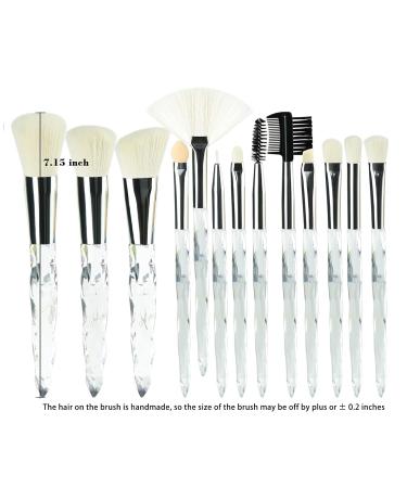 111 Transparent Diamonds Makeup Brushes Set | Premium Synthetic Eyeshadow & Face Blending Brushes for Women & Kids | Professional Quality Makeup Tools - Buy Online on GoSupps.com