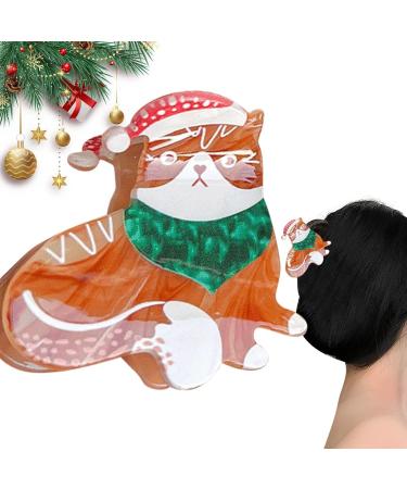 Hair Grip Claw Clip Strong Hold Cat Shaped Hairstyle Barrette Grip Clip Hair Accessories for Women Long Hair Hairpin for Girls Youth Teenagers Shaoxing Orange - Buy Online on GoSupps.com