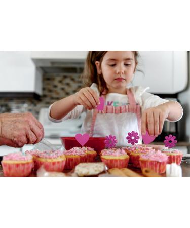 TSJ 16 PCS Glitter Cupcake Toppers Heart Flower Cupcake Picks Cake Toppers Mother s Day Valentine s Day Wedding Party Cake Decorations Pink - Buy Online on GoSupps.com