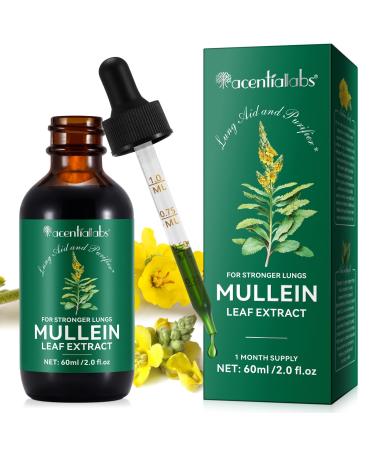 Mullein Drops Mullein Leaf Extract for Lungs Natural Mullein Leaf Extract Drops Fast Absorption Lungs Cleanse 60ml 1