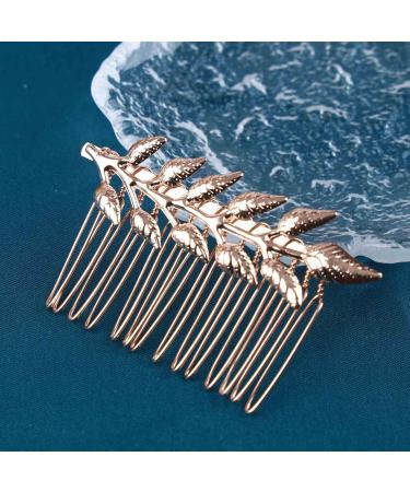 Inilbran Boho Leaf Hair Comb French Leaf Bridal Hair Comb Barrettes Vintage Olive Branch Hair Comb Headpiece Gold Leaf Headpiece Comb Decorative Side Comb Headwear Bride Wedding Hair Accessories - Buy Online on GoSupps.com