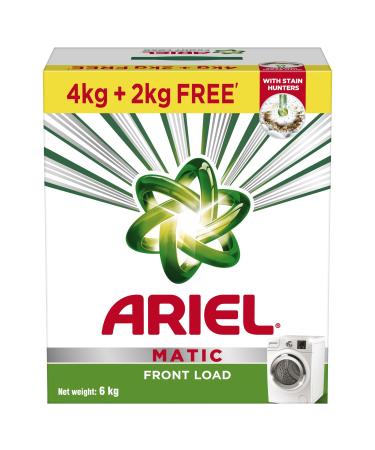 Ariel Matic Front Load Detergent Washing Powder - 4 kg with Free Detergent Powder - 2 kg
