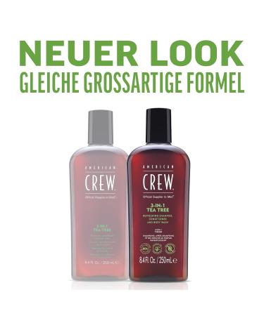 American Crew 3-in-1 Tea Tree Shampoo Conditioner & Body Wash - Daily Care for Men's Hair & Body 100ml - Buy Online on GoSupps.com