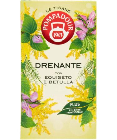  Pompadour Pompadour Tisana Drenant Plus 18 Filters of 2.2 Grams 39 g - Buy Online on GoSupps.com