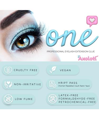 Axolotl Pro Glue No.1 | 5ml | 1-2 Sec Dry Time | 8 Weeks Retention | Professional Black Lash Adhesive | Organic, Latex Free, Sensitive Skin | Eyelash Extensions Supplies - Buy Online on GoSupps.com