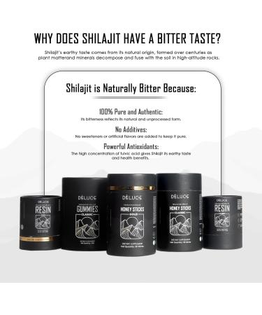 Deluce Himalayan Shilajit Resin (30g) | 85+ Trace Minerals 75%+ Fulvic Acid | High Potency Gold Grade | Energy & Stamina Support | Lab Tested | 75 Servings | Vegan Gluten-Free - Buy Online on GoSupps.com