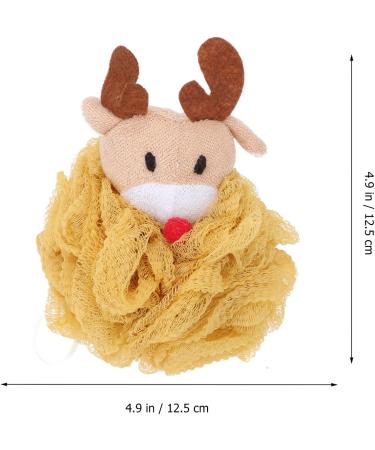 Beaupretty 2Pcs Christmas Bath Loofah - Reindeer & Snowflake Mesh Pouf Ball Shower Sponge Body Scrubber Exfoliator | Shop Internationally - Buy Online on GoSupps.com