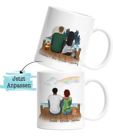 Personalized Kiddle Design Couple Cat Cup - Perfect Gift for Cat Lovers & Cat Owners - Buy Online on GoSupps.com