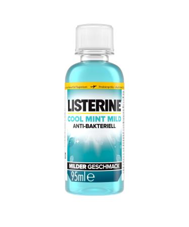Listerine Cool Mint Mild (95 ml) antibacterial mouthwash without alcohol with a mild taste for a long -lasting feeling of freshness 95 ml (1 Pack) - Buy Online on GoSupps.com