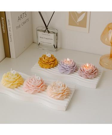 Aromatherapy Candles - Purple Peony Flower Shape Vanilla & Lavender Soy Candle - Perfect Mother's Day Gift - Buy Online on GoSupps.com