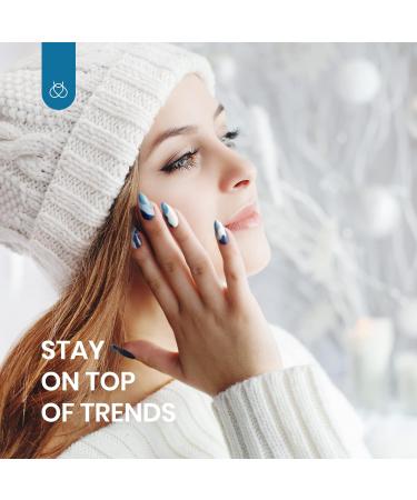 Beetles Gel Nail Polish Kit - Fall Winter Ice Blue Holiday Colors - Navy Blue Sparkle Set - DIY Manicure Gift for Women - Buy Online on GoSupps.com