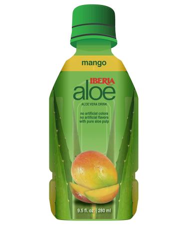 Iberia Aloe Vera Juice Drink Mango 9.5 Fl Oz (Pack of 6) - Natural Aloe Vera Beverage - Buy Online on GoSupps.com