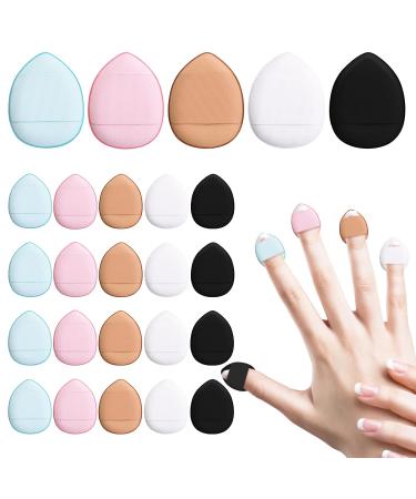 Sibba 25 Pack Puff Sponges - Beauty Blending Makeup Applicators for Liquid Foundation & Eye Makeup - Soft Pads in White Powder Black and Haut - Buy Online on GoSupps.com