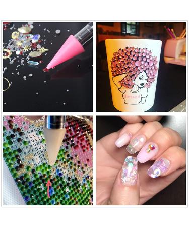 Nail Rhinestone Picker Dotting Tool - Dual-ended Diamond Painting Pen for DIY Nail Art with Extra Wax Heads - Gem and Crystal Studs Picker - Buy Online on GoSupps.com