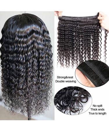 20 22 24+18 Brazilian Deep Curly Human Hair Bundles with Closure | 100% Remy Unprocessed Hair | Natural Black 4x4 Closure Included - Buy Online on GoSupps.com