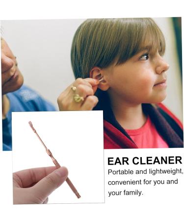 Spring Ear Scope Stainless Steel Spiral Golden Ear Spoon - 1pc - Buy Online on GoSupps.com