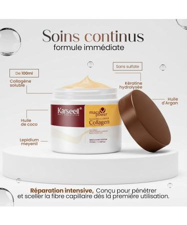  Karseell MACA CARE SYSTEM Karseell MACA CARE SYSTEM Professional Hair Mask Collagen Argan Coconut Shea Nourishing Moisturizing Repairing Anti-Frizz Dry Damaged Curly Straight Hair Sulfate-Free Travel Size 100ml - Buy Online on GoSupps.com