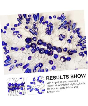 DOITOOL Bridal Crystal Hair Comb Bride Headpieces for Wedding Bridesmaid Hair Comb Wedding Hair Clips Wedding Hair Comb Rhinestone Hair Clip Headgear Miss Blue Crystal Alloy - Buy Online on GoSupps.com