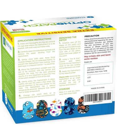 OPTHOPATCH Kids Eye Patches - Boys Fun Design - 40 Latex Free Hypoallergenic Cotton Patches for Amblyopia & Cross Eye- with 3 Reward Chart Posters - Buy Online on GoSupps.com