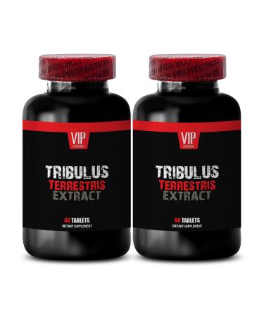 Tribulus Terrestris Natural - TRIBULUS TERRESTRIS Extract - Tribulus Terrestris Wellness Routine Tribulus Terrestris Active Lifestyle Tribulus Terrestris Workout Supplement 2 Bottles 120 Capsules