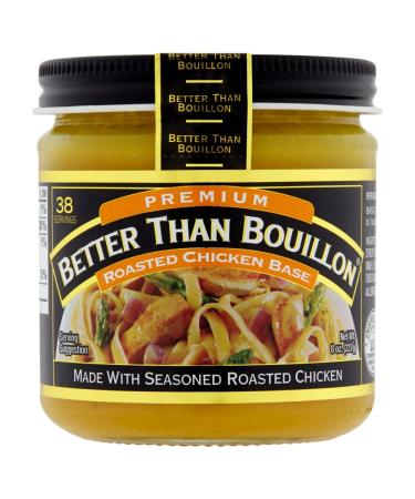 Better Than Bouillon Premium Roasted Chicken Base - 8-Ounce Jar (Pack of 3) | 38 Servings | Seasoned Roasted Chicken Blendable Base for Enhanced Flavor - Buy Online on GoSupps.com