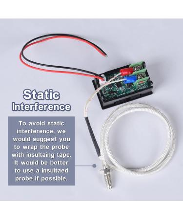 Buy FBBULES Waterproof LED Digital Thermometer -30 to 800 for Aquarium & Fridge | Mini K-Type Temperature Tester DC 12V - Red 48x29x23mm - Buy Online on GoSupps.com